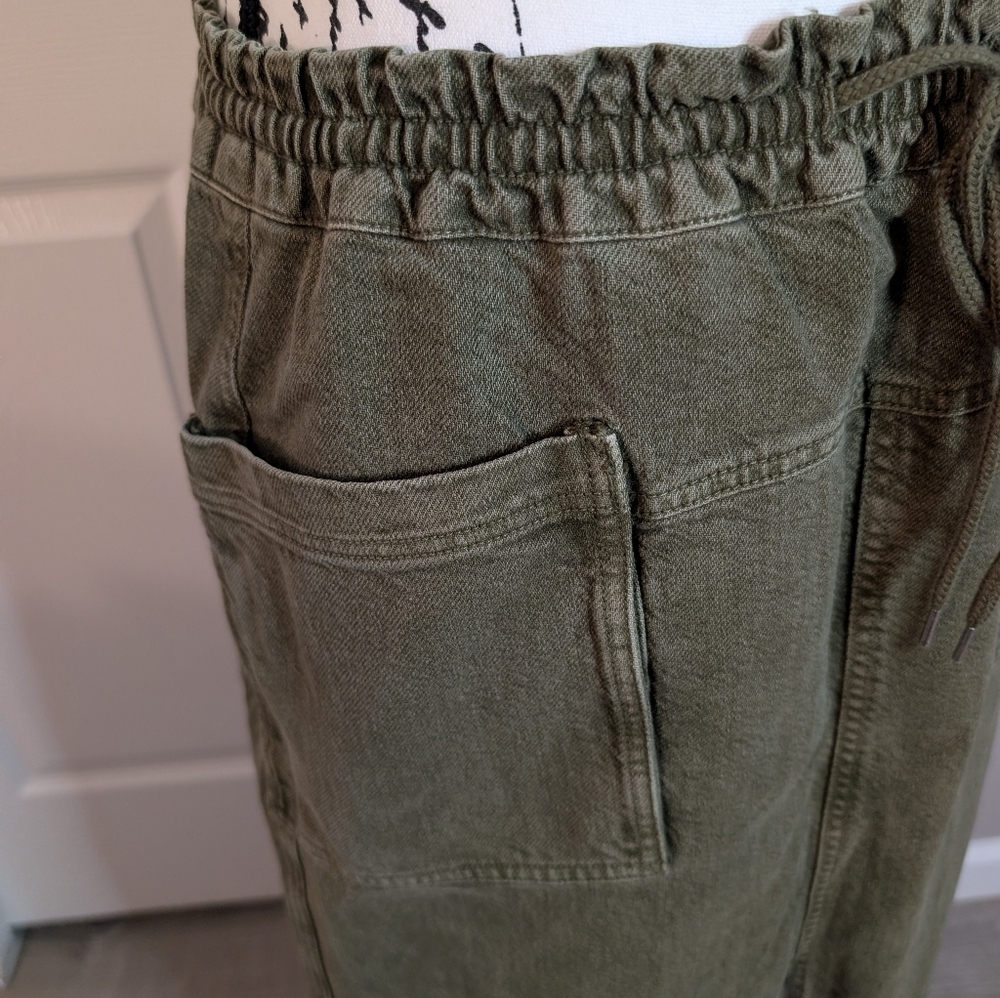 Free People Denim Drawstring Pocket Midi Skirt - Picture 2 of 10